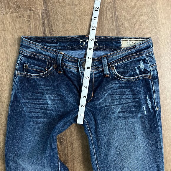 575 Denim Handmade in Los Angeles Designer Bootcut Distressed Jeans Sz 24 - Picture 6 of 13